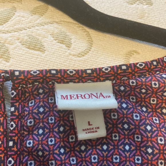 Merona Mosaic Print Peplum Blouse - Picture 10 of 10